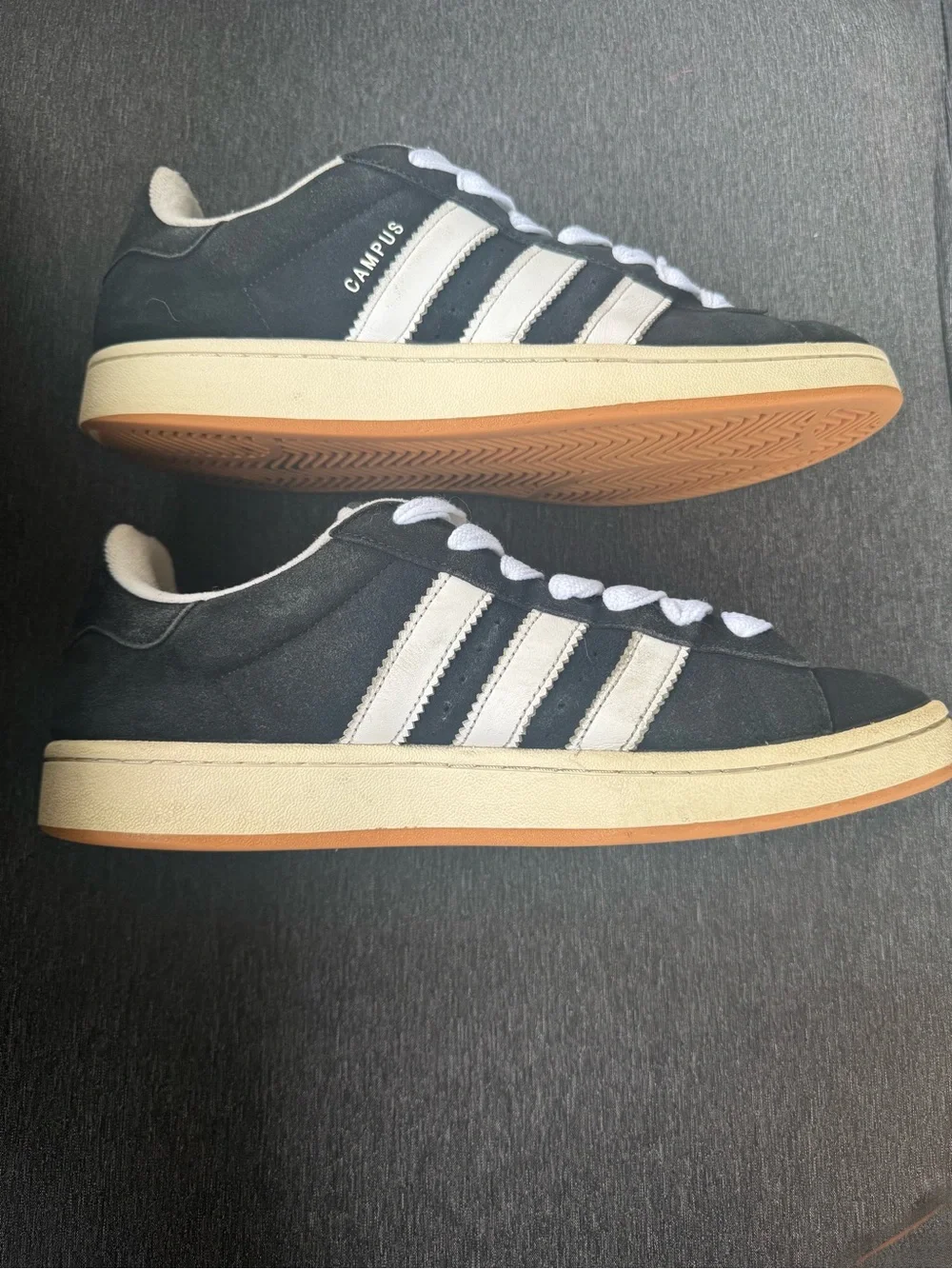 adidas Black and White Suede Low-Top Sneakers